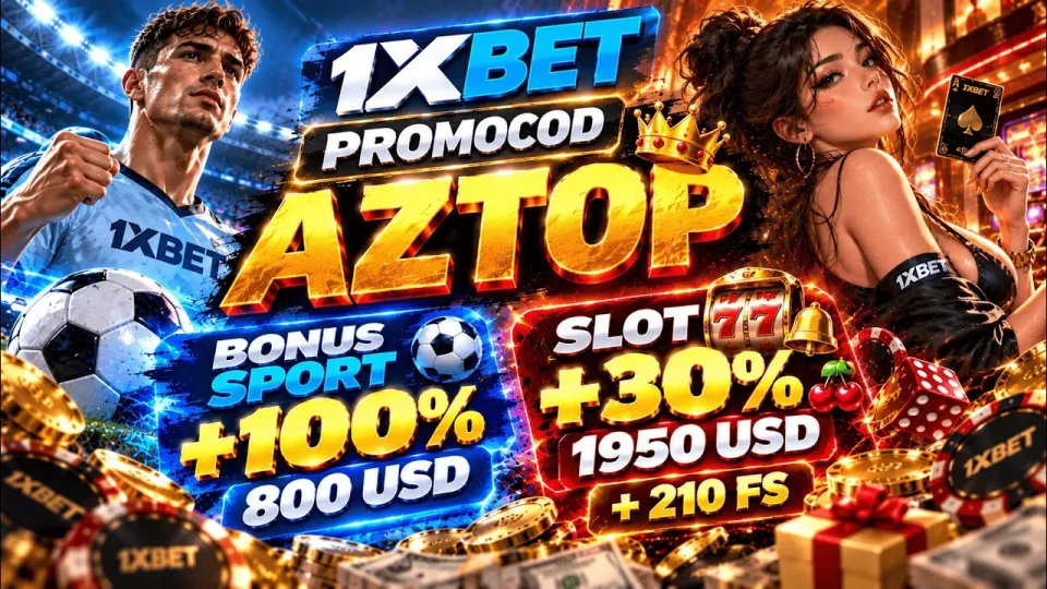 1xbet bonus today in 2026 with promo code AZTOP for new players